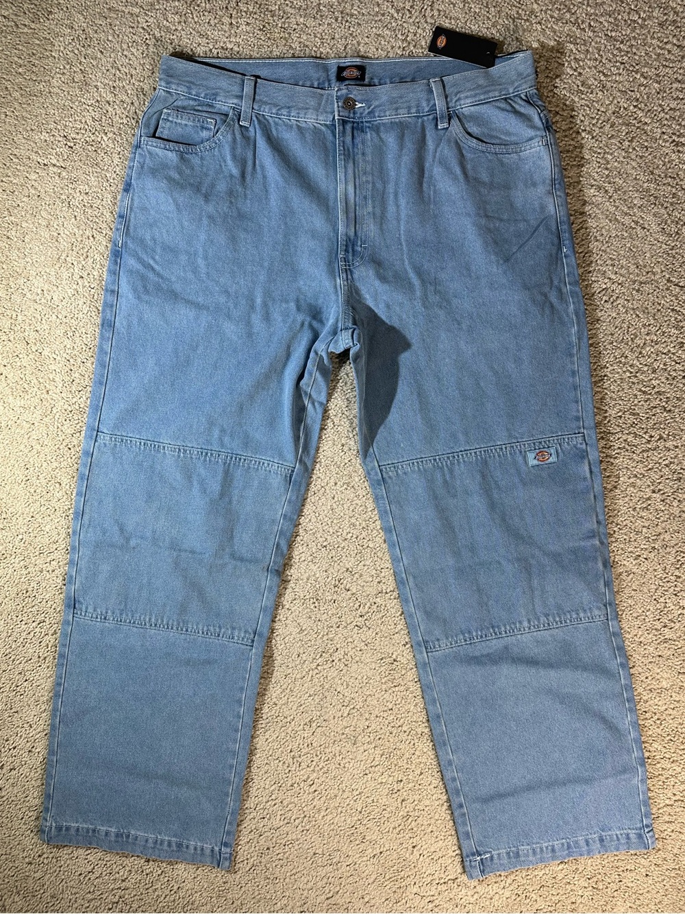 Dickies Men’s Light Blue Straight-Leg Work Jeans